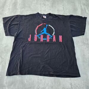 Vintage 90s NIKE Air Jordan Iconic Logo T-shirt Size X-Large